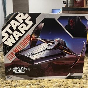 Star Wars Sith Infiltrator Spring -Open Wings - Black, Gray, Red Accents